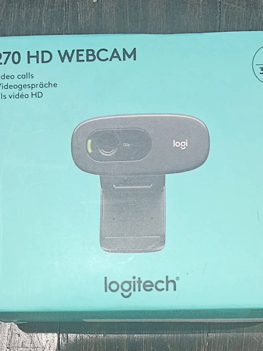 Logitech 720p Webcam in Charcoal Gray